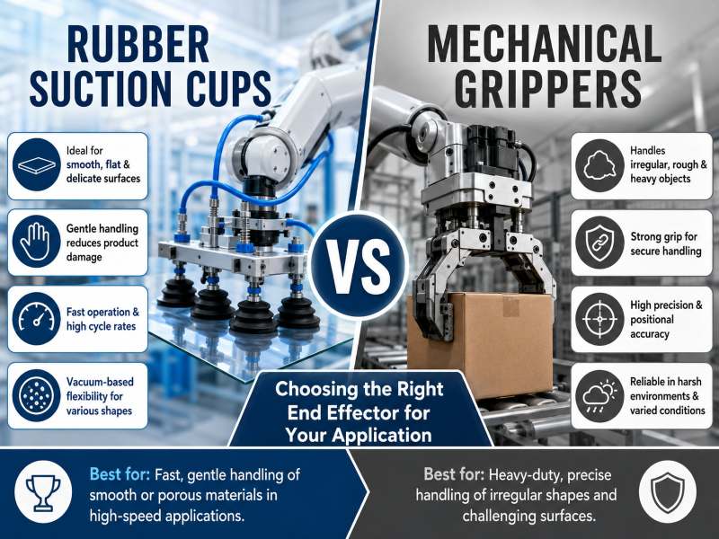 Rubber Suction Cups vs Mechanical Grippers